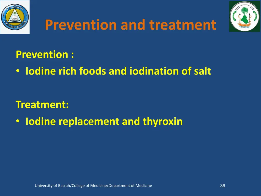 prevention and treatment