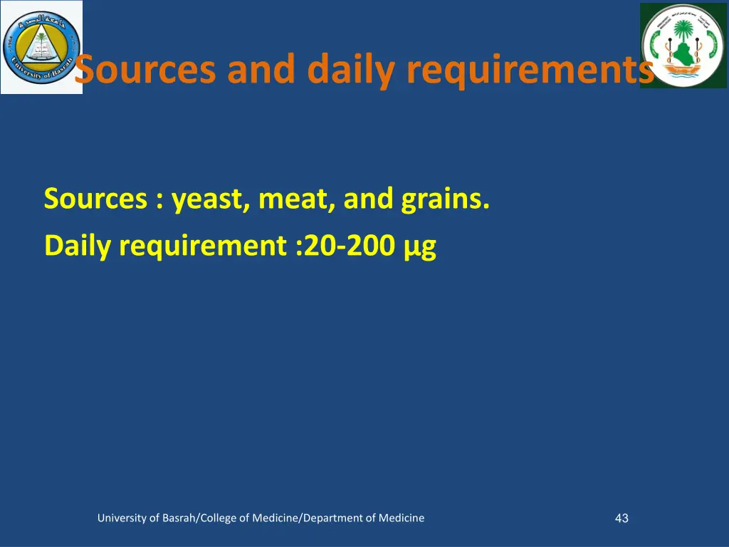sources and daily requirements 1