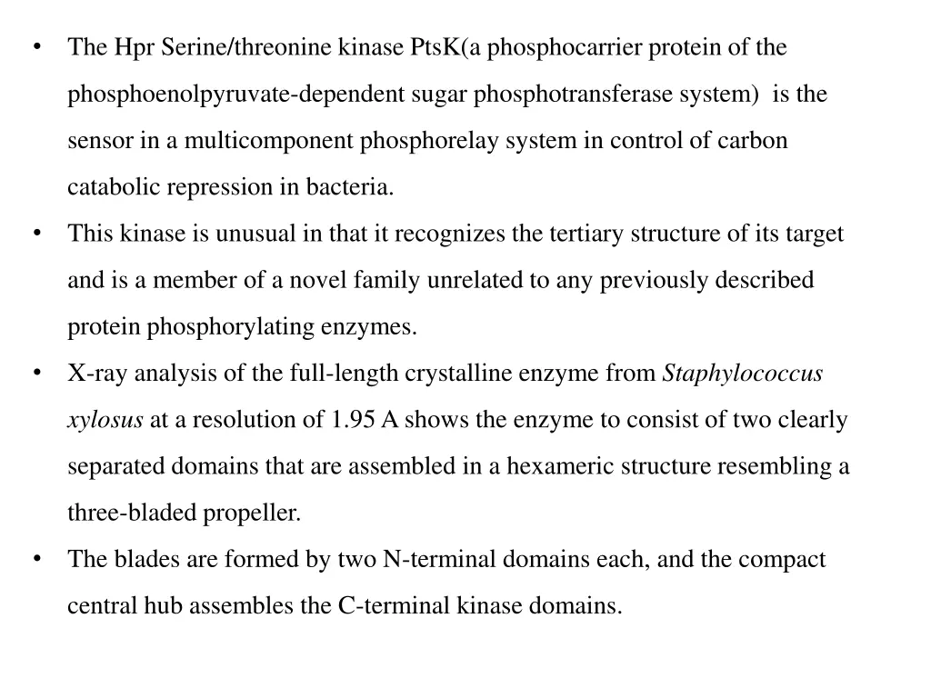 the hpr serine threonine kinase ptsk