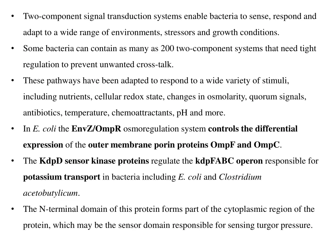 two component signal transduction systems enable 1