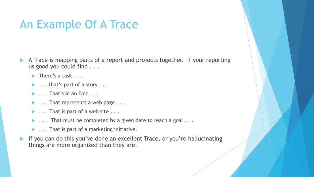 an example of a trace