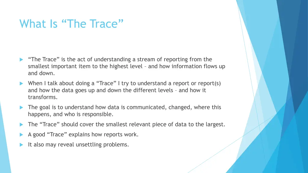 what is the trace