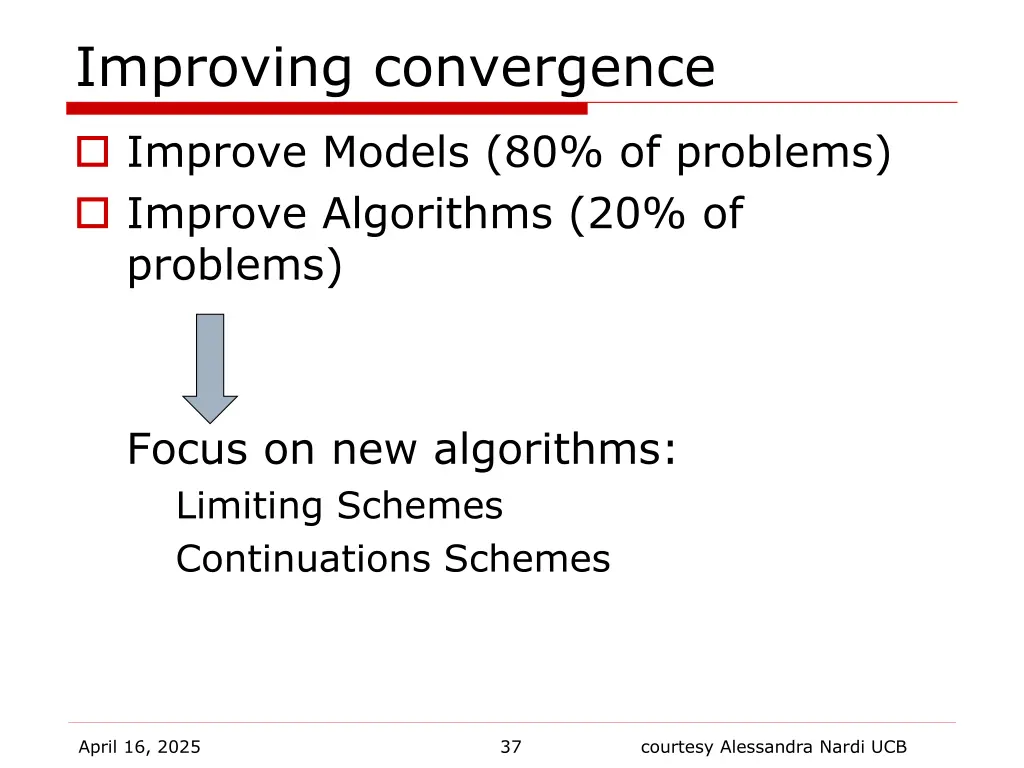 improving convergence