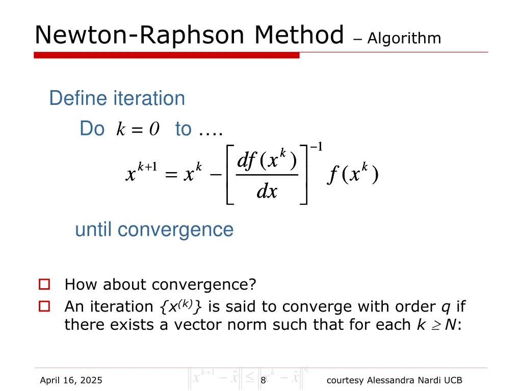 newton raphson method algorithm