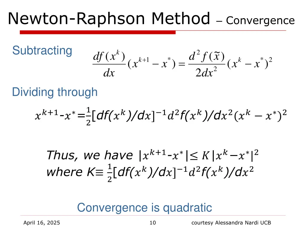 newton raphson method convergence 1