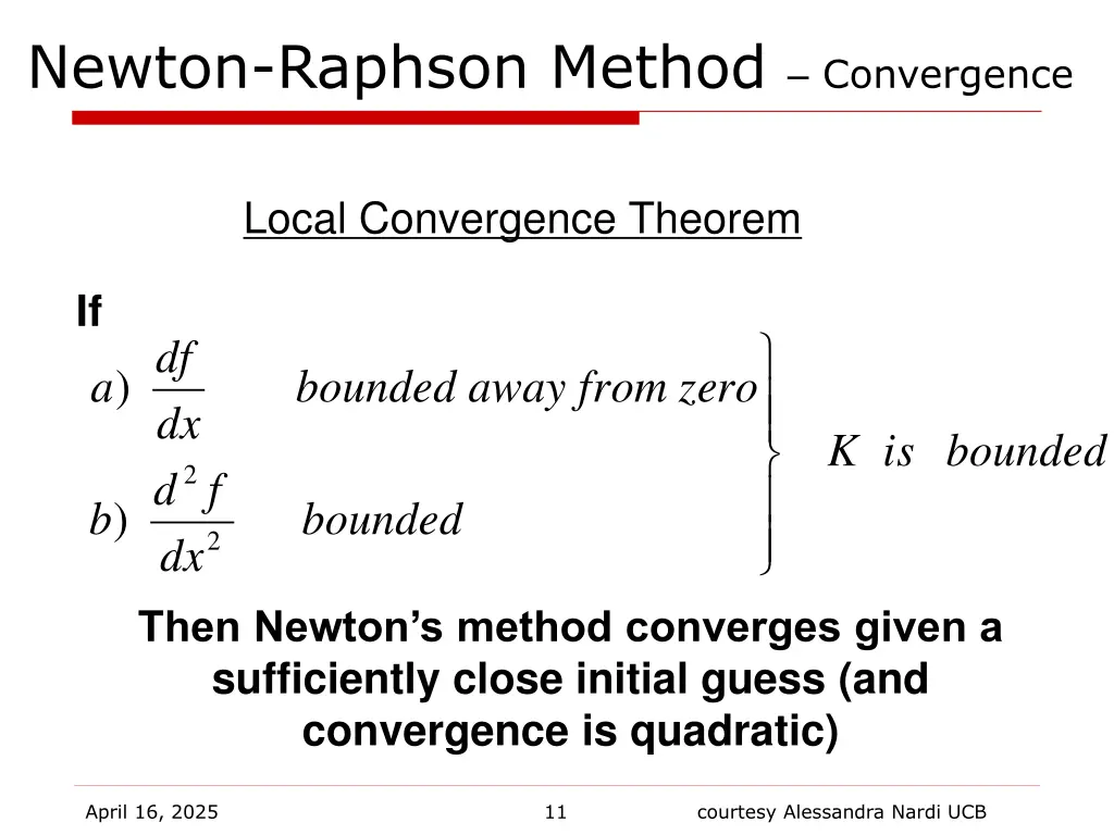 newton raphson method convergence 2