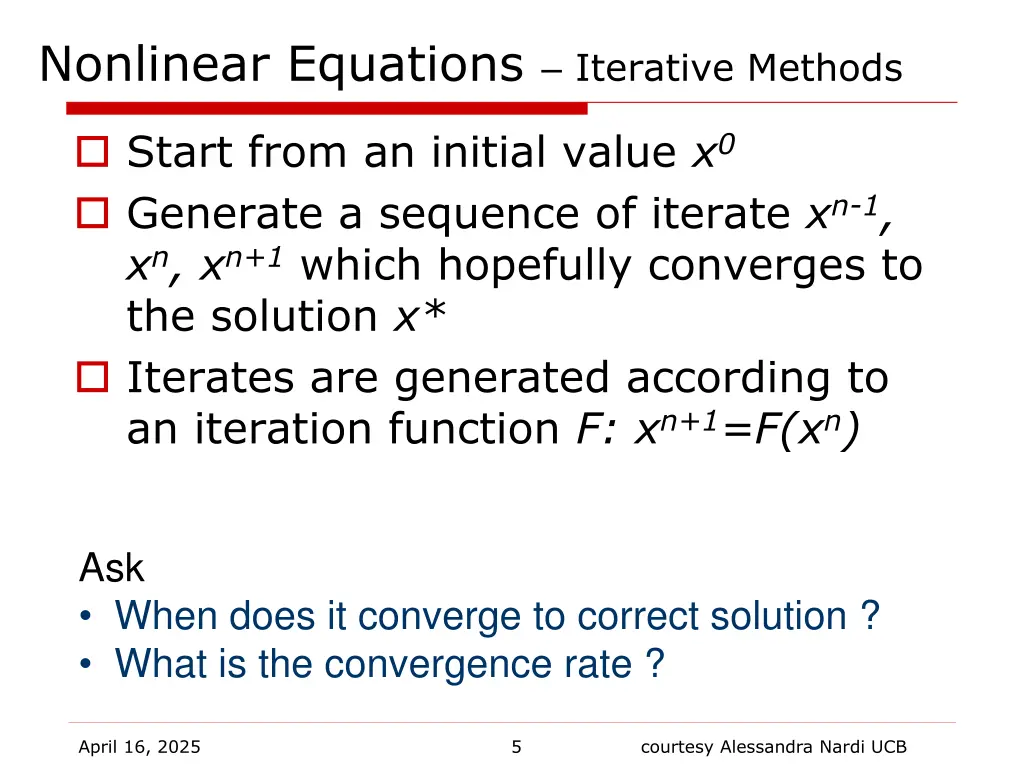 nonlinear equations iterative methods