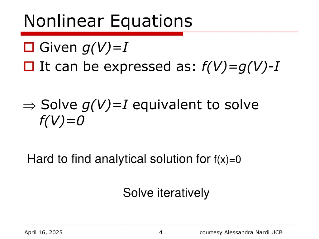 nonlinear equations