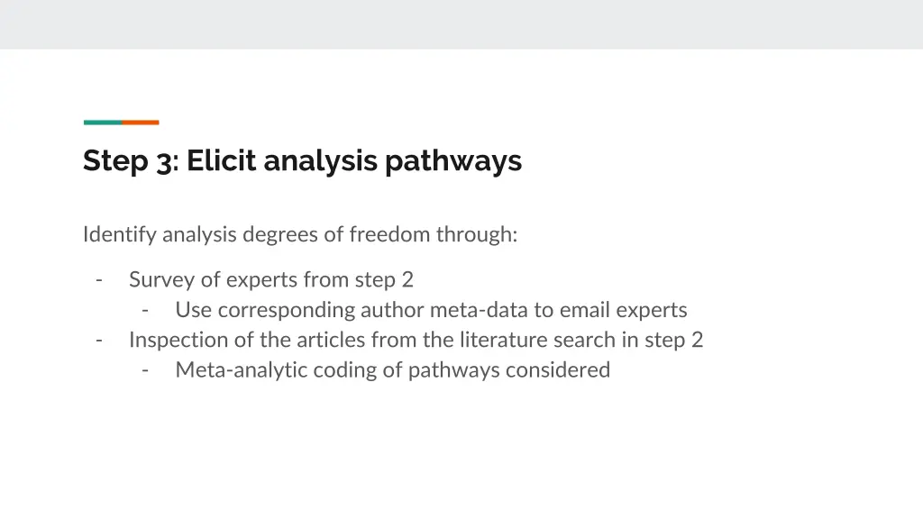 step 3 elicit analysis pathways