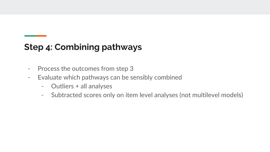 step 4 combining pathways