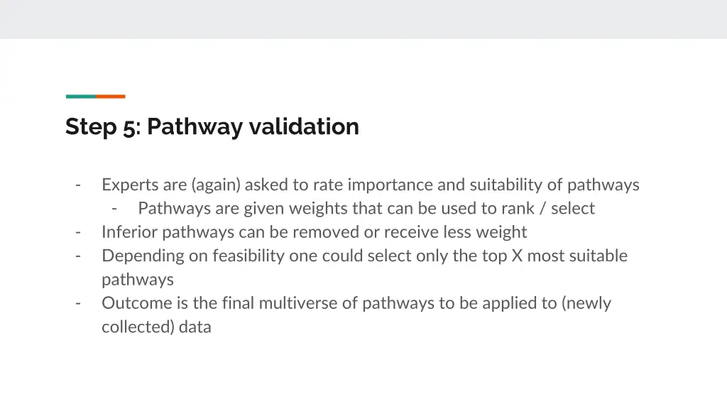 step 5 pathway validation
