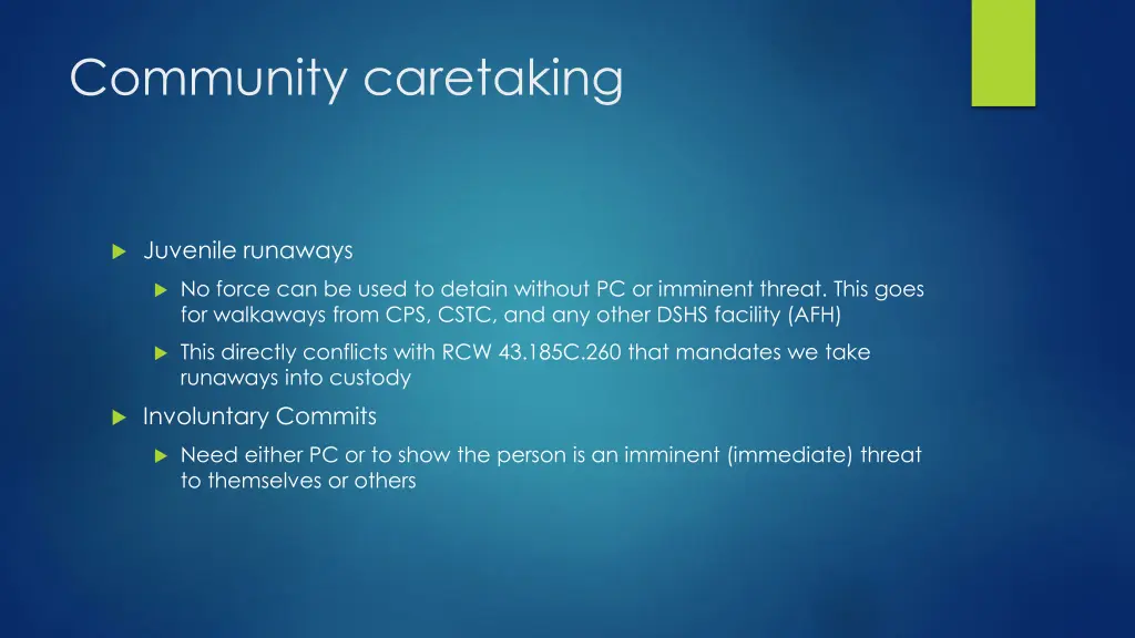 community caretaking