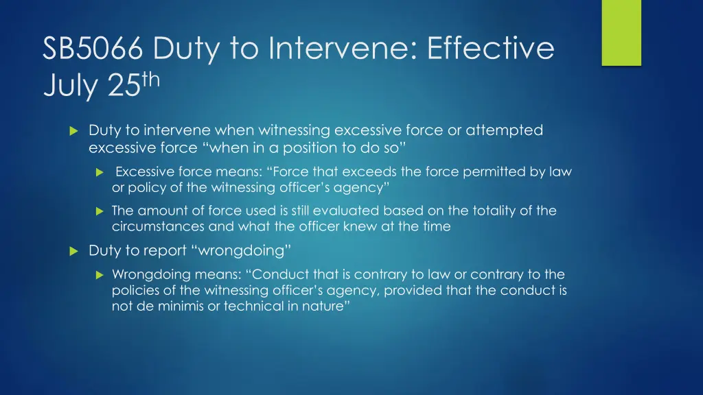 sb5066 duty to intervene effective july 25 th
