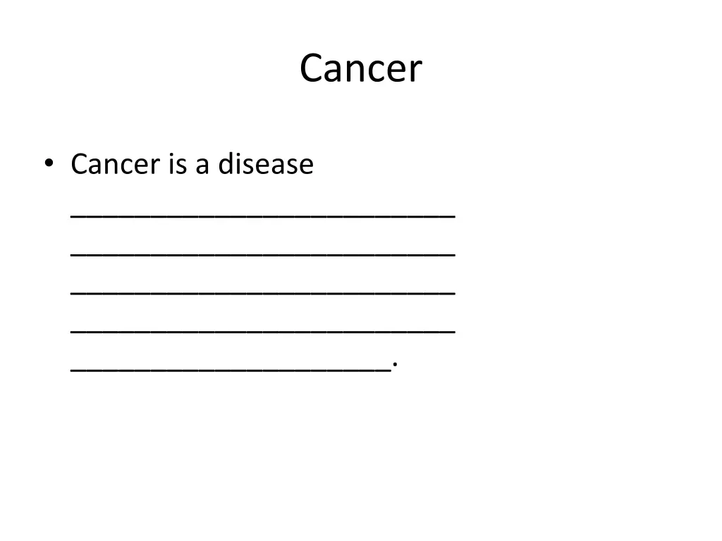 cancer