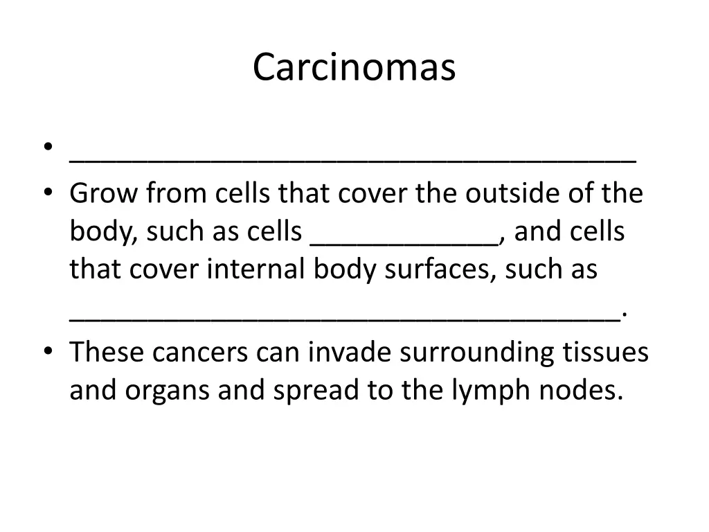 carcinomas