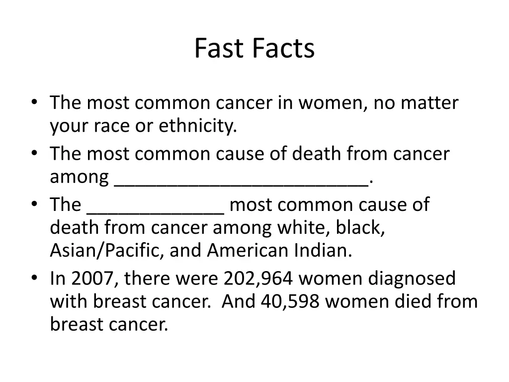 fast facts