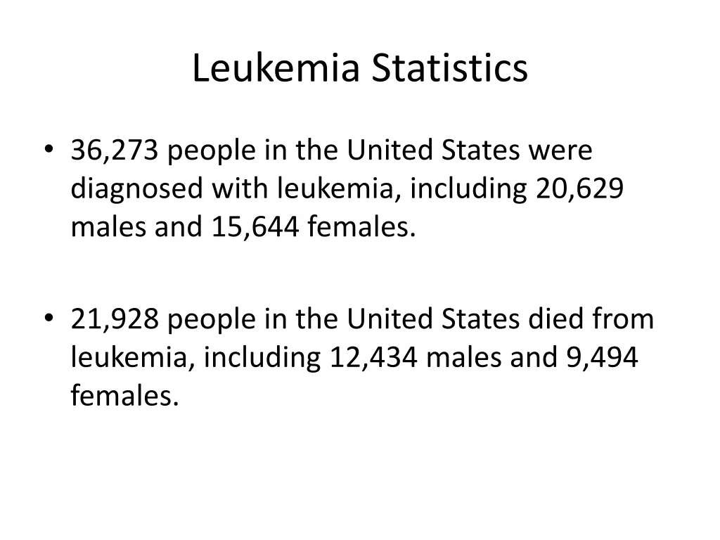 leukemia statistics