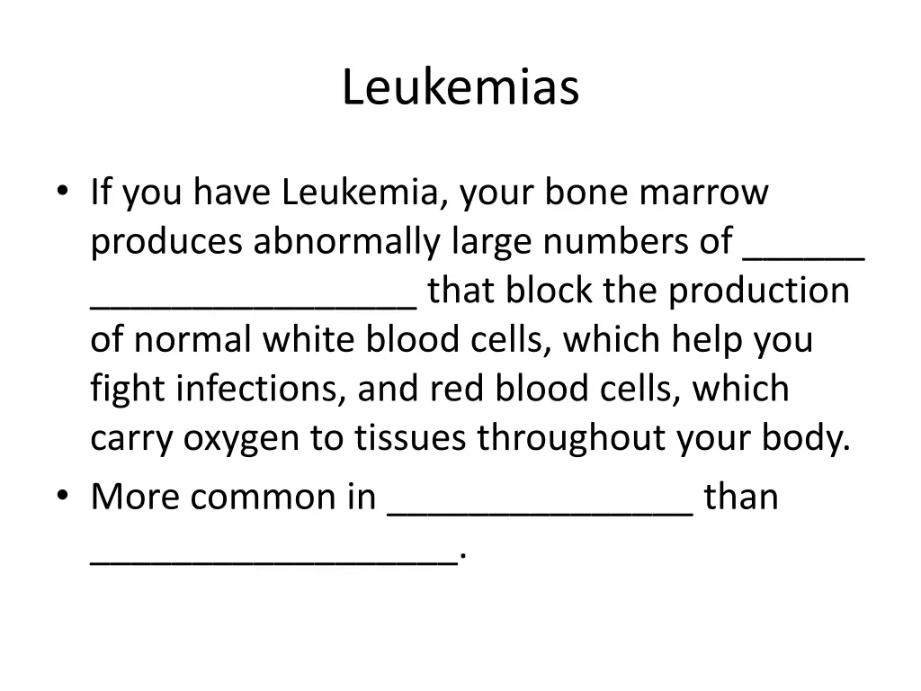 leukemias