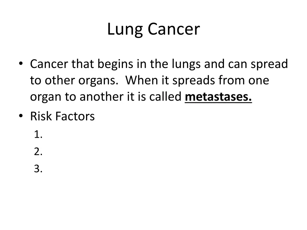 lung cancer