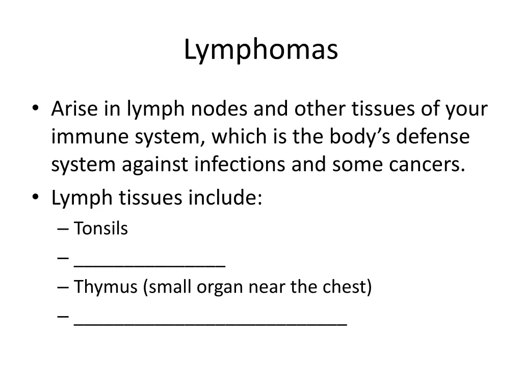 lymphomas