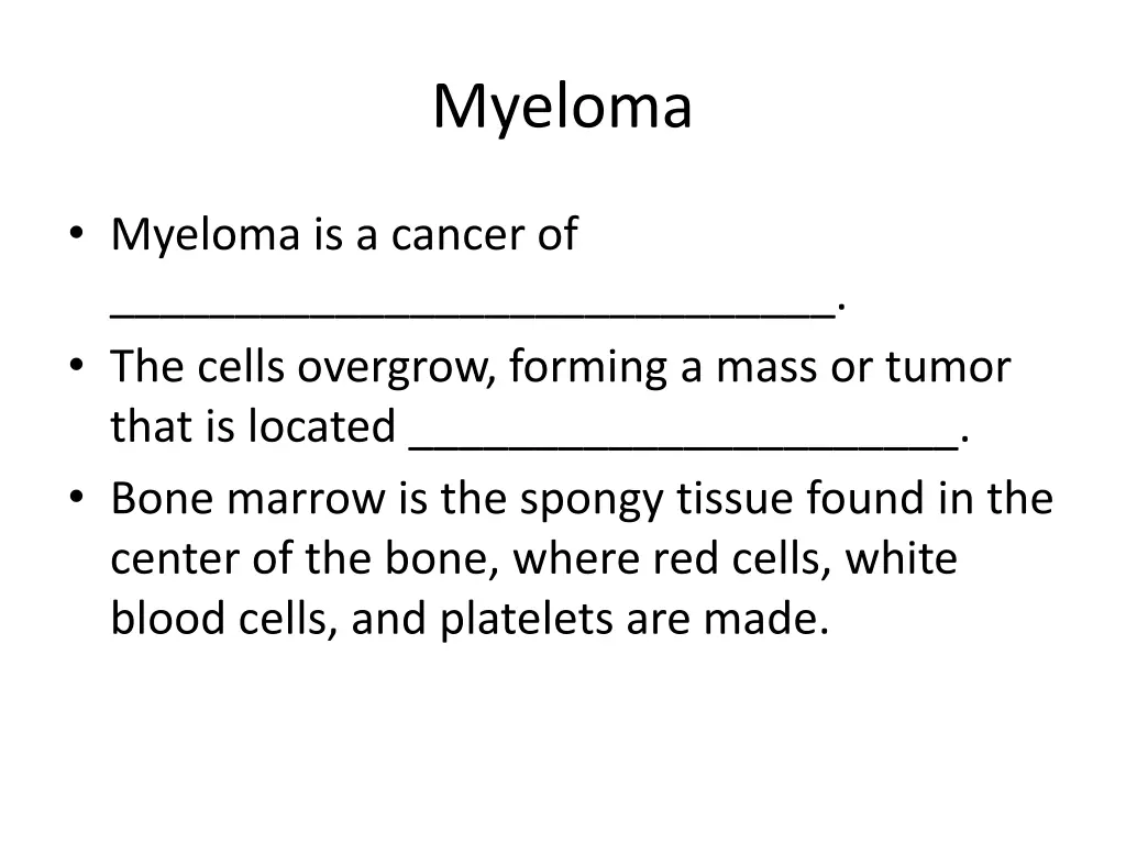 myeloma