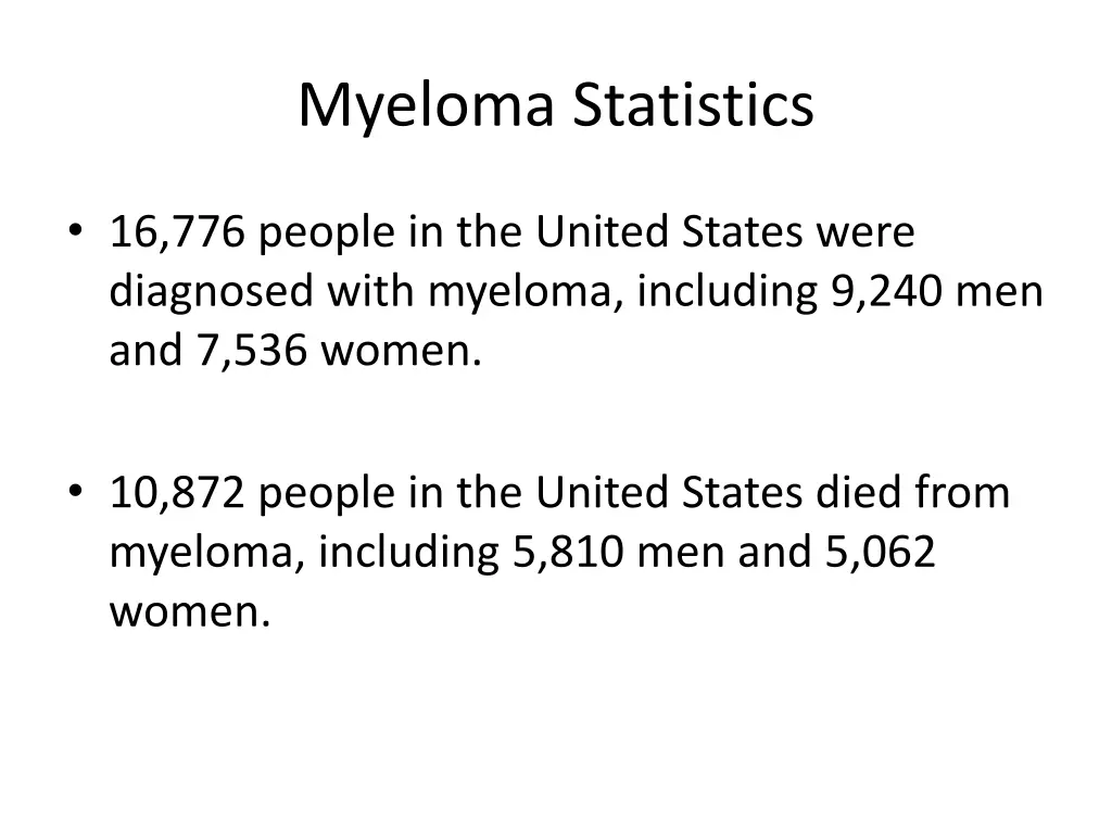 myeloma statistics