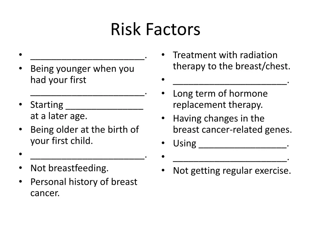 risk factors 3