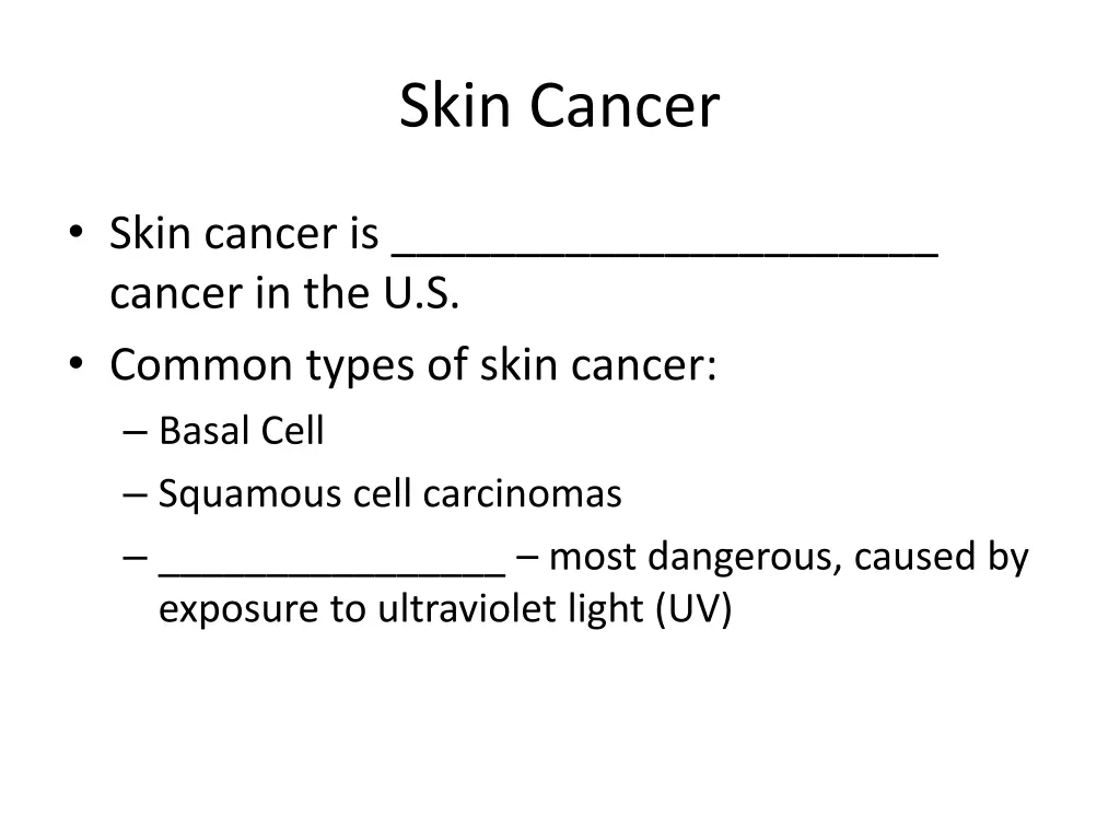 skin cancer