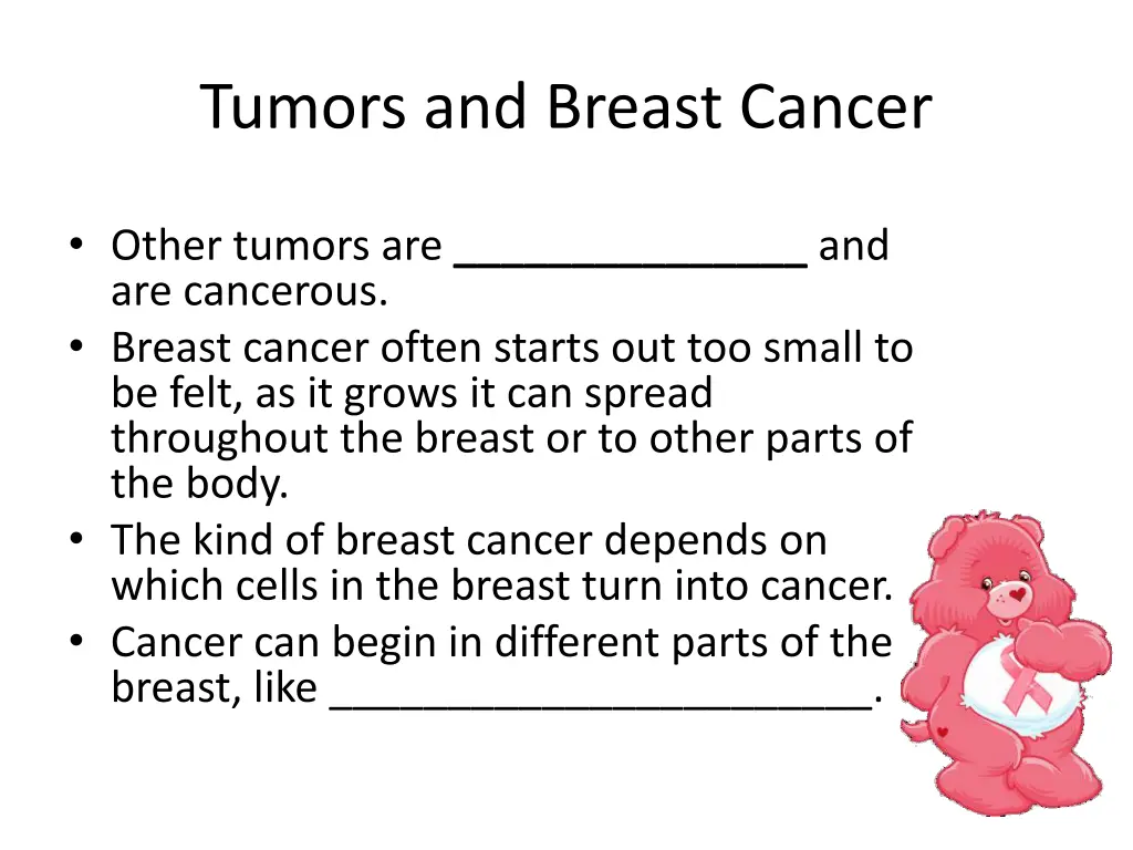 tumors and breast cancer 1
