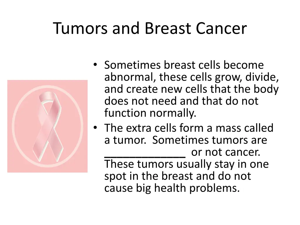 tumors and breast cancer