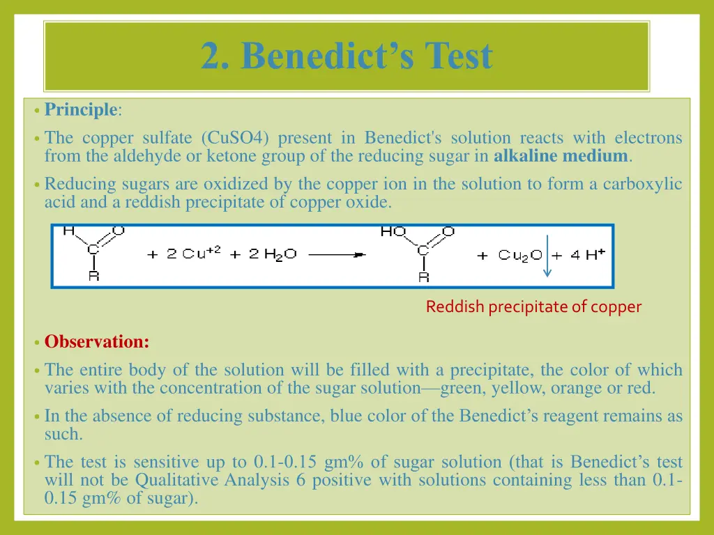 2 benedict s test 1