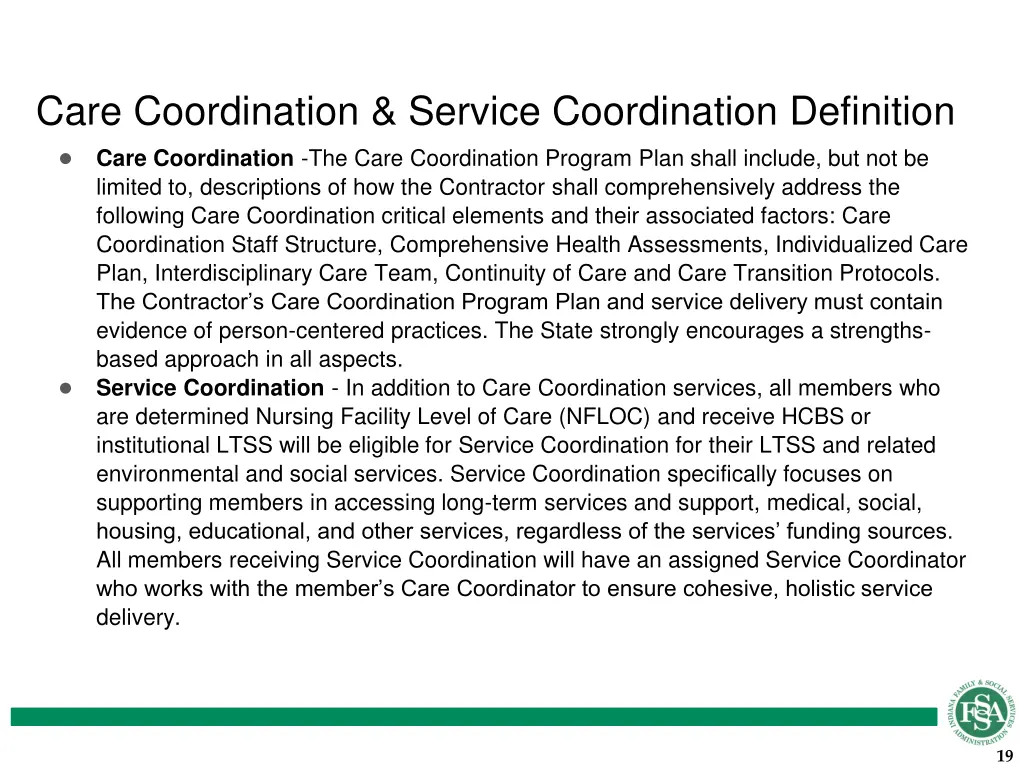 care coordination service coordination definition