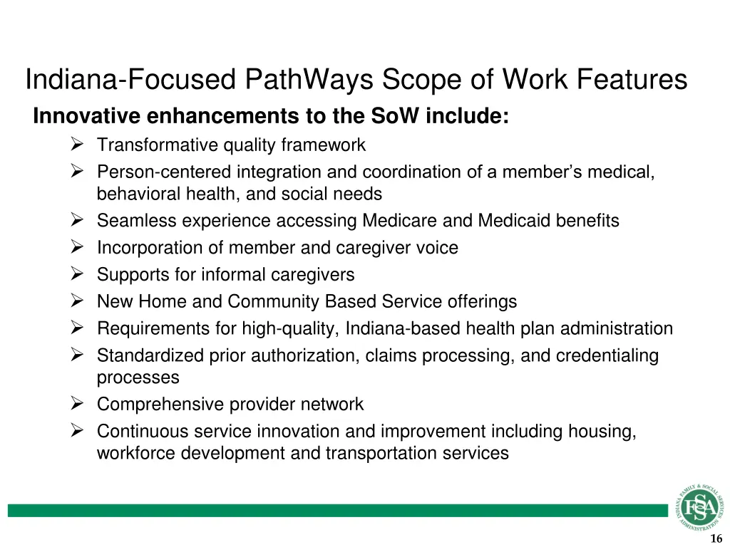 indiana focused pathways scope of work features