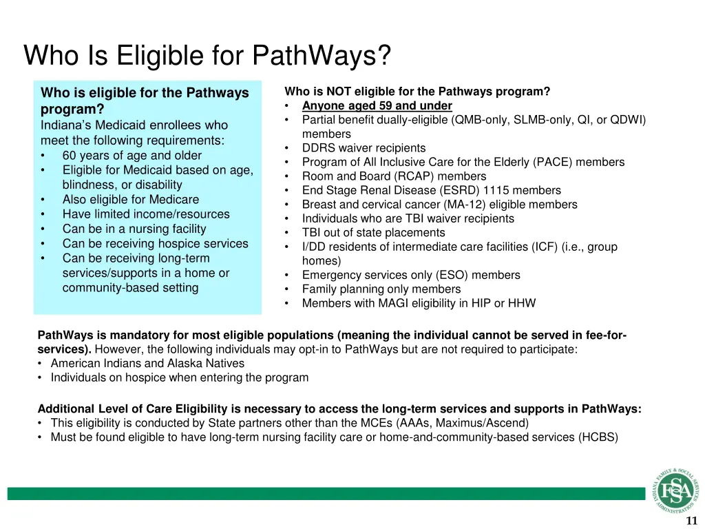 who is eligible for pathways