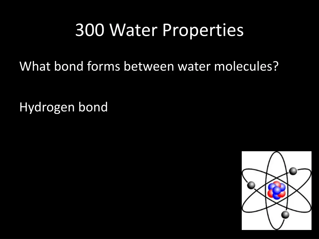 300 water properties