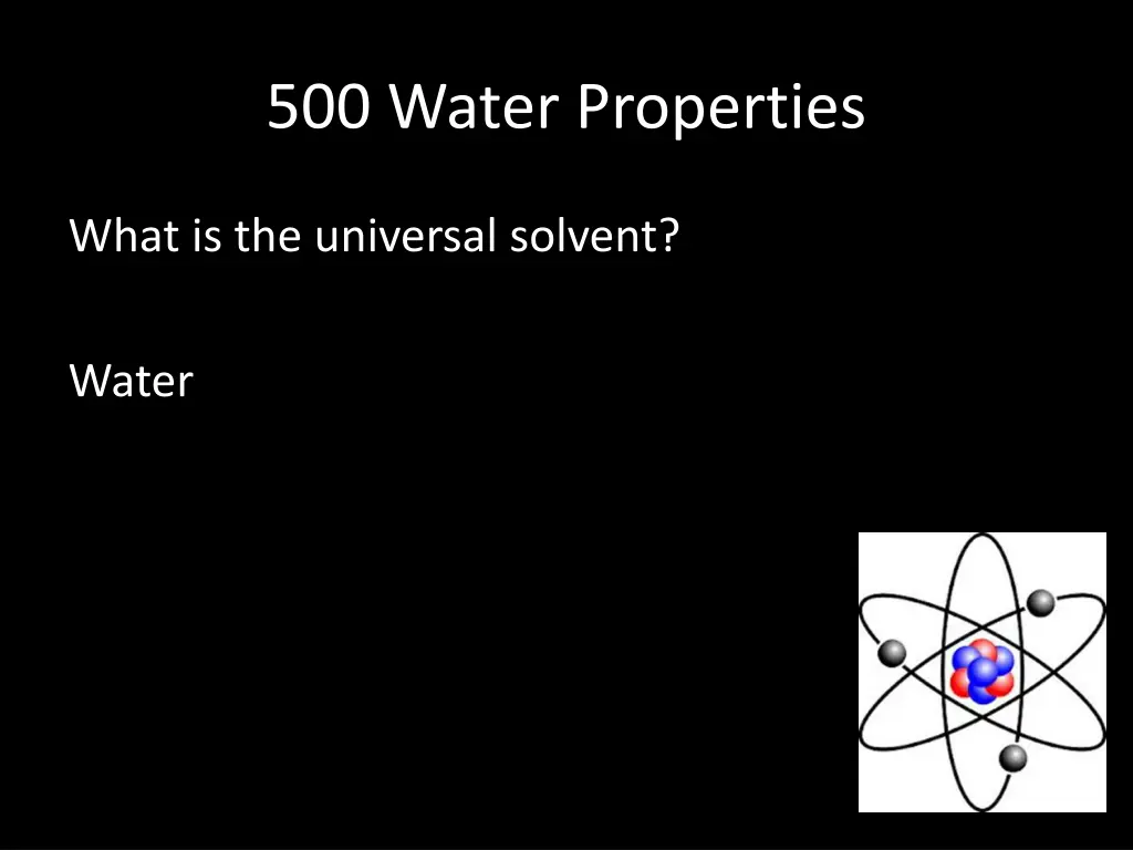 500 water properties