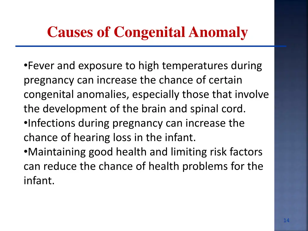 causes of congenital anomaly 1