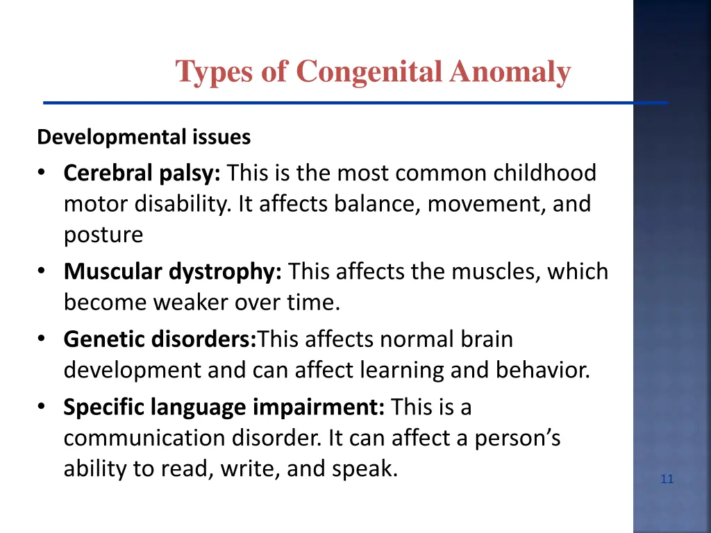 types of congenital anomaly 6