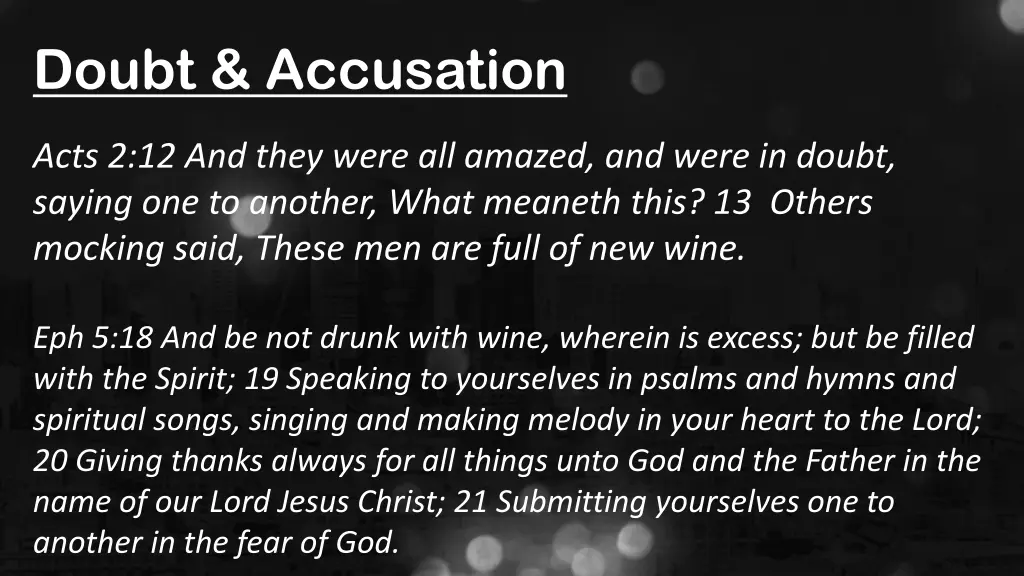 doubt accusation 1