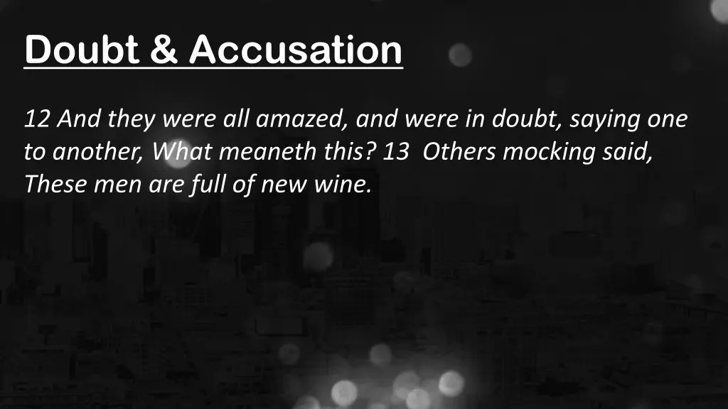 doubt accusation