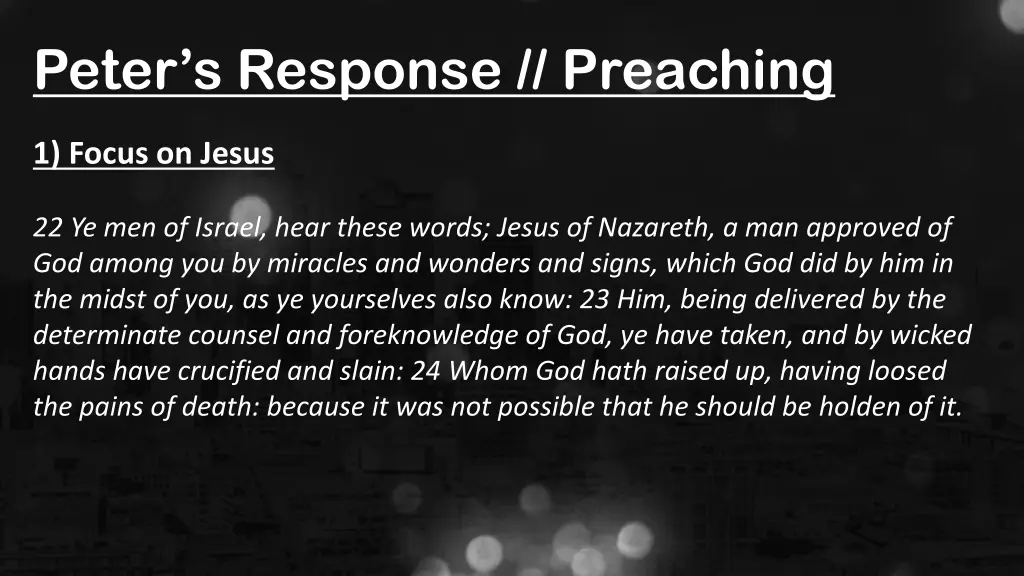 peter s response preaching