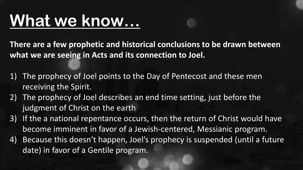 what we know 4