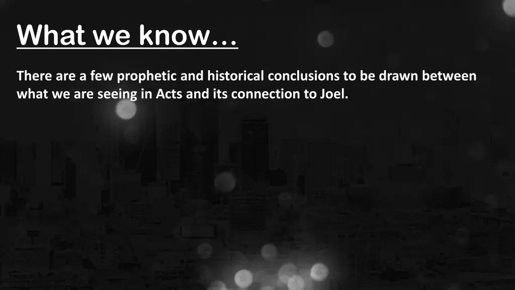 what we know