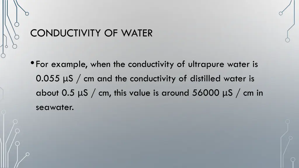 conductivity of water 1