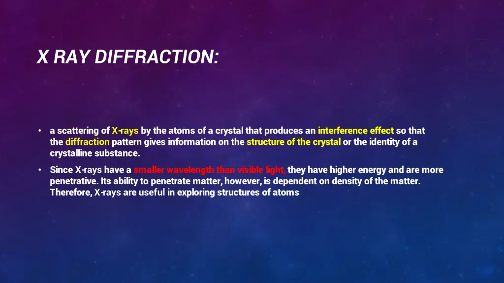 x ray diffraction