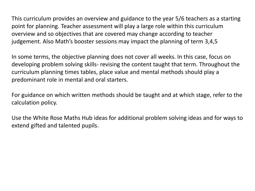 this curriculum provides an overview and guidance