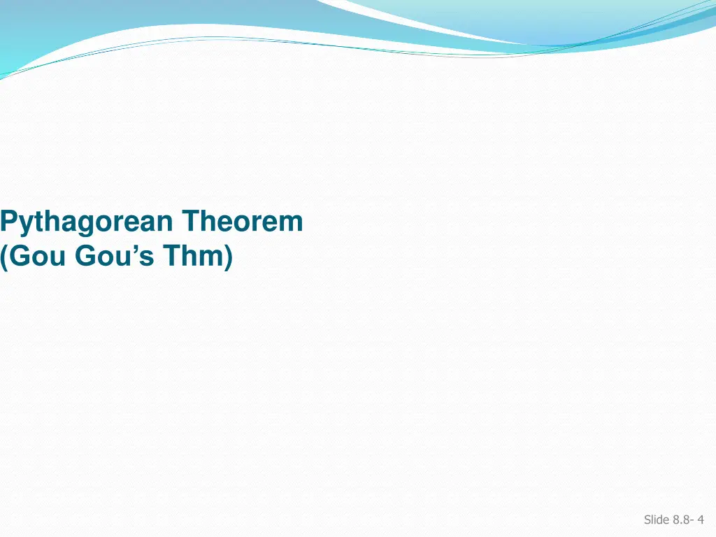 pythagorean theorem gou gou s thm