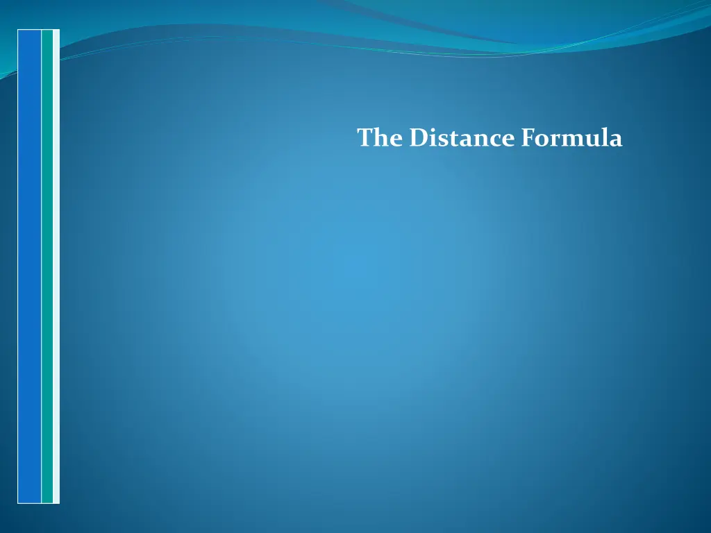 the distance formula