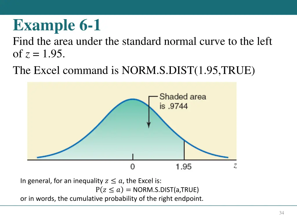 example 6 1 find the area under the standard