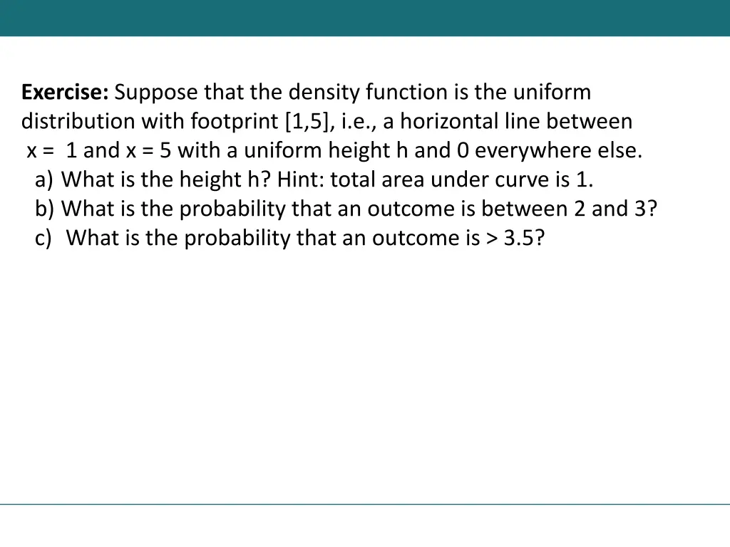 exercise suppose that the density function